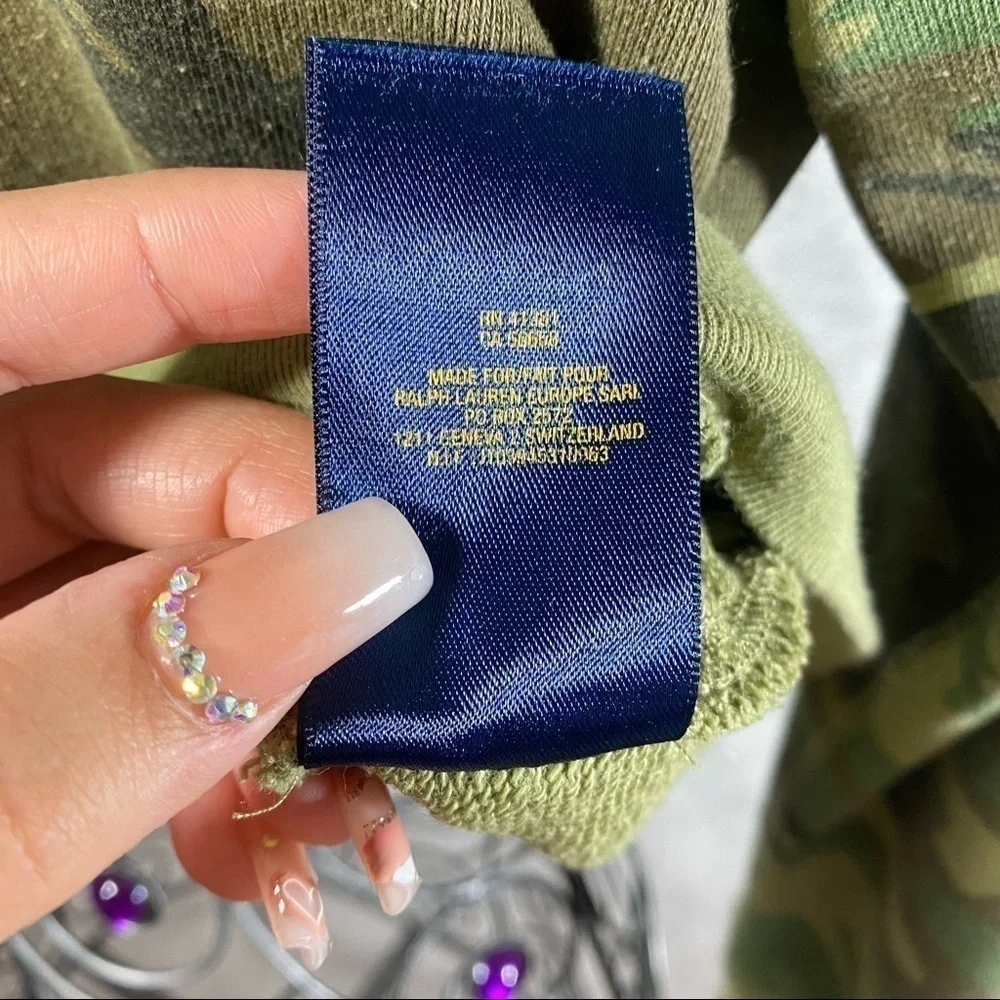 Polo Ralph Lauren camo button back sweater size L